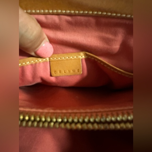 CELINE Tote Bag Pink Suede Leather Vintage Handbag - Picture 4 of 17